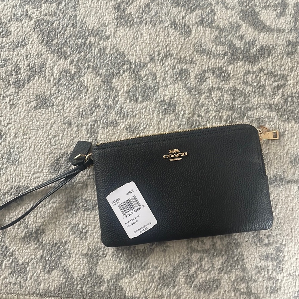 Brand new coach double zip wallet